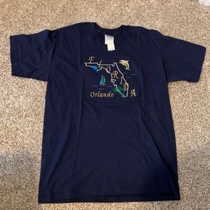 Orlando Florida embroidered navy women’s t-shirt